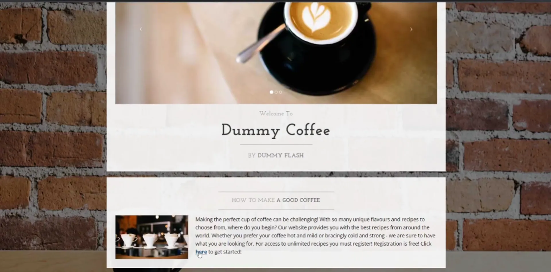 Dummy Coffee